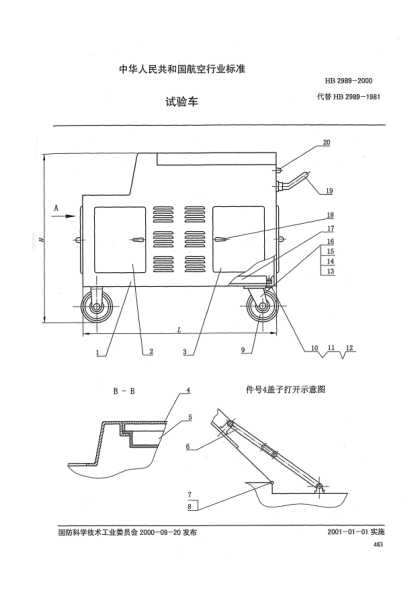 HB 2989-2000試驗車(chē)