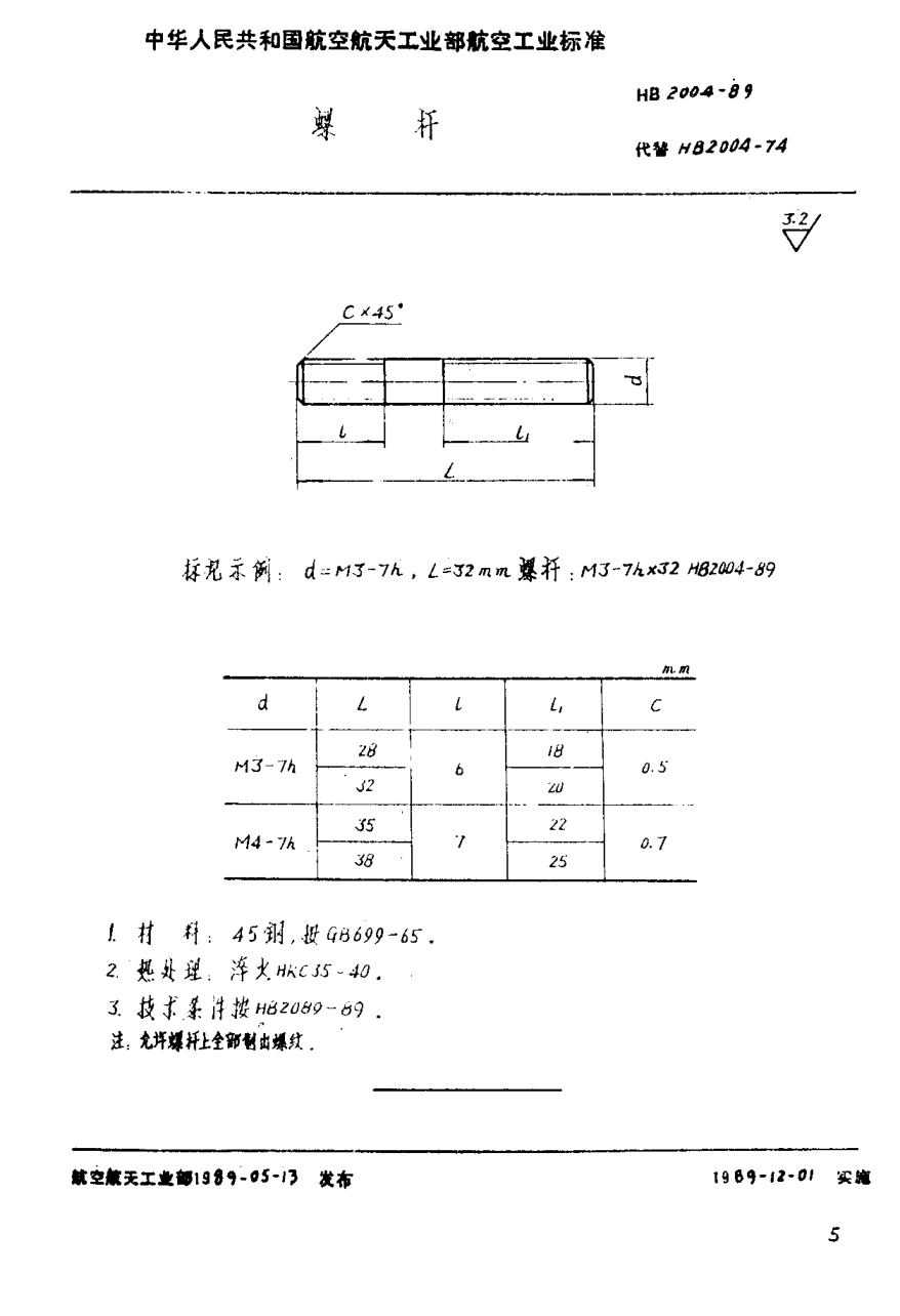 HB 2004-1989螺桿
