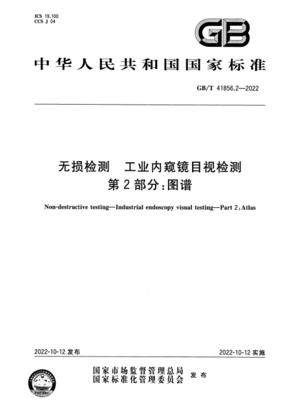 GB/T 41856.2-2022 無(wú)損檢測 工業(yè)內窺鏡目視檢測 第2部分:圖譜