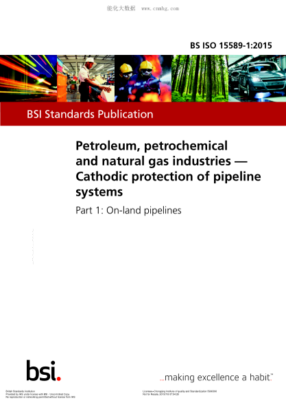 BS ISO 15589-1-2015 石油和天然氣工業(yè) 管道運輸系統的陰極保護 第1部分:陸地管線(xiàn) Petroleum, petrochemical and natural gas industries. Cathodic protection of pipeline systems. On-land pipelines