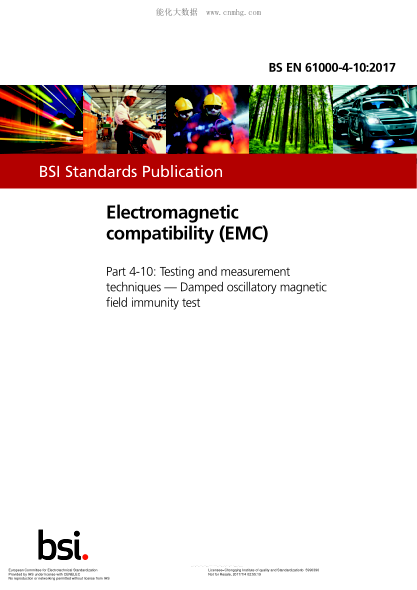 EN 61000-4-10-2017 Electromagnetic Compatibility (Emc) - Part 4-10- Testing And Measurement Techniques - Damped Oscillatory Magnetic Field Immunity Test