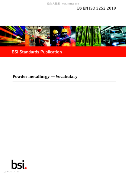 BS EN ISO 3252-2019粉末冶金.詞匯Powder metallurgy. Vocabulary