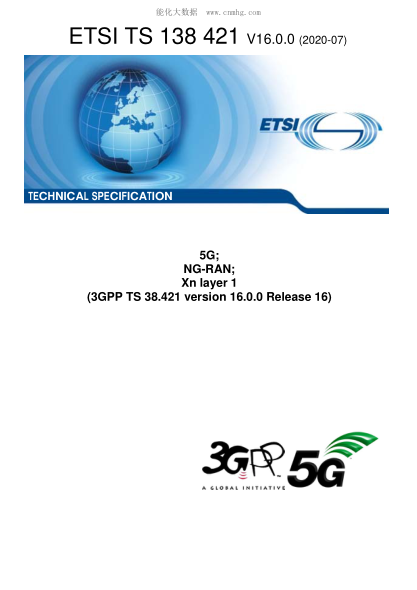 ETSI TS 138 421-2020 5G; Ng-Ran; Xn Layer 1 (3Gpp Ts 38.421 Version 16.0.0 Release 16)