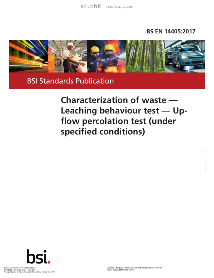 EN 14405-2017 Characterization of waste. Leaching behaviour test. Up-flow percolation test (under specified conditions)