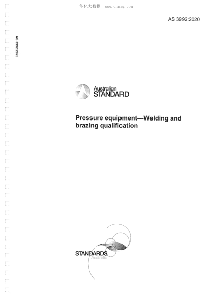AS 3992-2020 Pressure equipment - Welding and brazing qualification