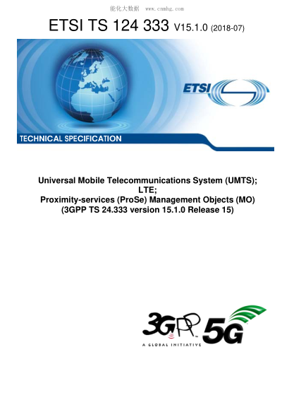 ETSI TS 124 333/2-2018 Universal Mobile Telecommunications System (Umts); Lte; Proximity-Services (Prose) Management Objects (Mo) (3Gpp Ts 24.333 Version 15.1.0 Release 15)