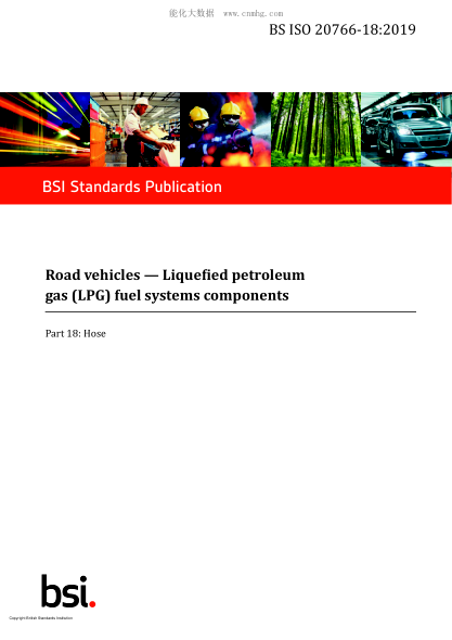 BS ISO 20766-18-2019 Road vehicles. Liquefied petroleum gas (LPG) fuel systems components. Hose