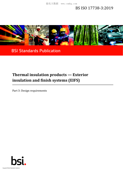 BS ISO 17738-3-2019 Thermal insulation products. Exterior insulation and finish systems (EIFS). Design requirements