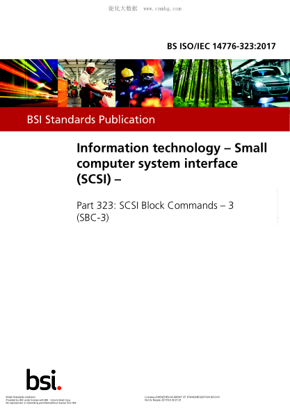 BS ISO/IEC 14776-323-2017 信息技術(shù) 小型計算機系統接口(SCSI) SCSI塊命令 3(SBC-3) Information technology. Small computer system interface (SCSI). SCSI Block Commands. 3 (SBC-3)