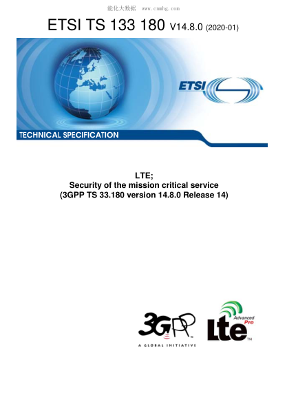 ETSI TS 133 180-2020 Lte; Security Of The Mission Critical Service (3Gpp Ts 33.180 Version 14.8.0 Release 14)