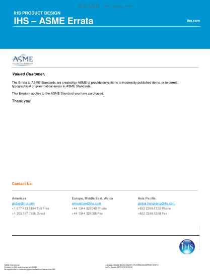 ASME B18.2.1 ERRATA-2013 "Square, Hex, Heavy Hex, and Askew Head Bolts and Hex, Heavy Hex, Hex Flange, Lobed Head, and Lag Screws (Inch Series) (INCLUDES ERRATA: 13-1990)"
