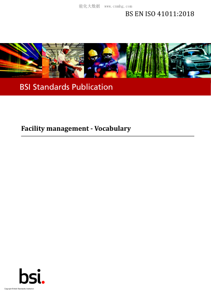BS EN ISO 41011-2018 Facility management. Vocabulary