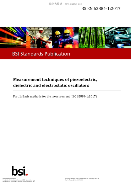 BS EN 62884-1-2017 Measurement Techniques Of Piezoelectric, Dielectric And Electrostatic Oscillators. Basic Methods For The Measurement
