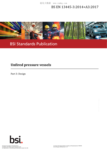EN 13445-3-2014+A3-2017 Unfired pressure vessels - Part 3: Design