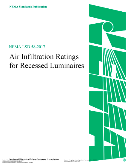 NEMA LSD 58-2017 Air Infiltration Ratings For Recessed Luminaires
