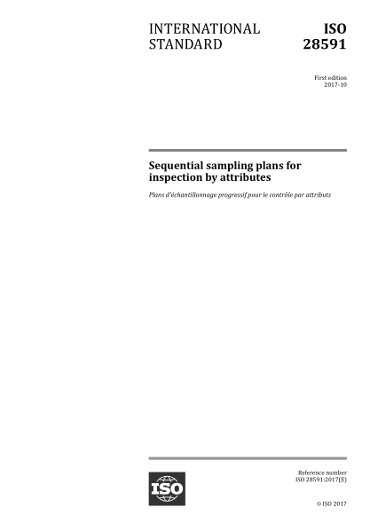 ISO 28591-2017 按屬性檢查順序抽樣計劃 Sequential sampling plans for inspection by attributes
