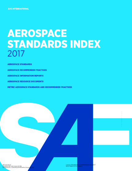 SAE AS INDEX-2017 Aerospace Standards Index - 2017