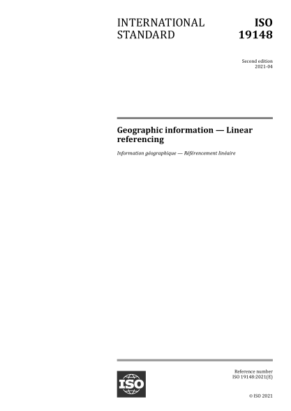 ISO 19148-2021 地理信息--線(xiàn)性參考 Geographic information — Linear referencing