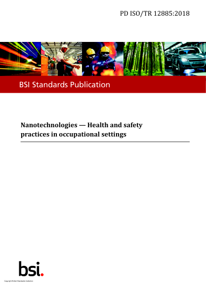 PD ISO/TR 12885-2018 Nanotechnologies. Health and safety practices in occupational settings