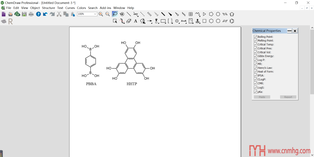 ChemDraw的使用方法（二）