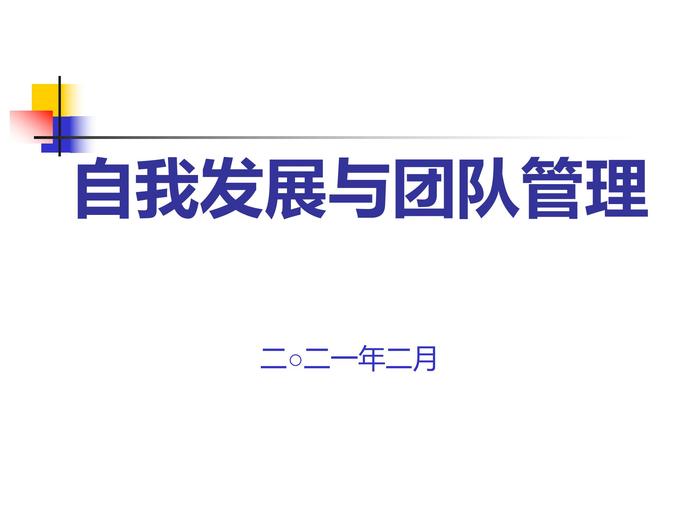 自我發(fā)展與團隊管理ppt