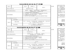 崗位安全生產(chǎn)手牌xlsx
