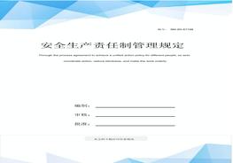 安全生產(chǎn)責任制管理規定docx