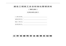 建設工程施工安全標準化管理資料第九冊doc