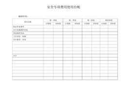 安全專(zhuān)項費用使用臺帳doc