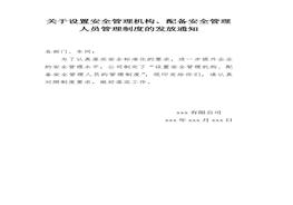設置安全管理機構、配備安全管理人員管理制度的發(fā)放通知doc