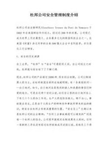 杜邦公司安全管理制度介紹(15頁(yè))docx
