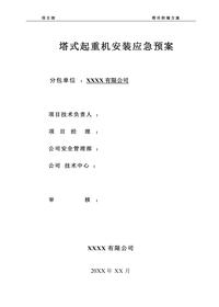 塔式起重機安裝應急預案doc