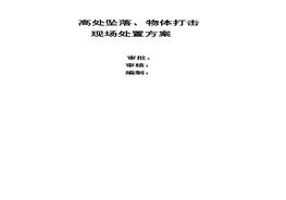 高處墜落、物體打擊現場(chǎng)處置方案doc