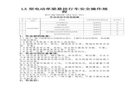 LX型電動(dòng)單梁懸掛行車(chē)安全操作規程doc