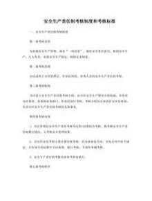 安全生產(chǎn)責任制考核制度和考核細則doc