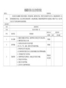 危險化學(xué)品儲罐區防火安全檢查表doc
