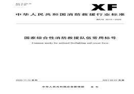 XFT 3013-2020 國家綜合性消防救援隊伍常用標號pdf