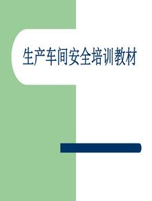 面粉企業(yè)生產(chǎn)車(chē)間安全培訓教材ppt