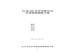 化工企業(yè)應急救援預案演練方案doc