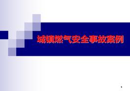 城鎮燃氣安全事故案例ppt