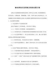 觸電事故應急預案及現場(chǎng)處置方案docx
