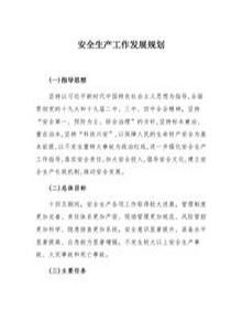 安全生產(chǎn)工作中長(cháng)期發(fā)展規劃(5頁(yè))docx