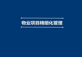物業(yè)項目精細化管理手冊(52頁(yè))pptx