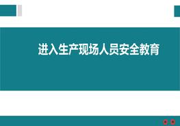 進(jìn)入生產(chǎn)現場(chǎng)人員安全教育pptx