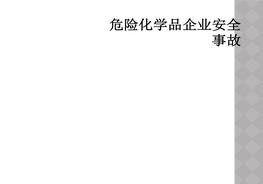 危險化學(xué)品企業(yè)安全事故ppt