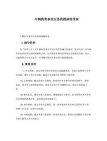 車(chē)輛傷害事故應急救援演練預案docx