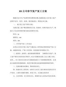 極簡(jiǎn)版節后復工復產(chǎn)方案(2頁(yè))docx