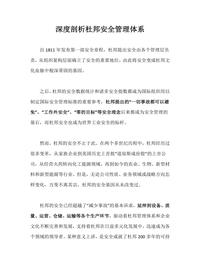 深度剖析杜邦安全管理體系(13頁(yè))docx