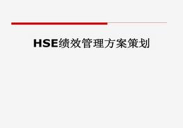 安環(huán)部HSE績(jì)效管理方案策劃pptx