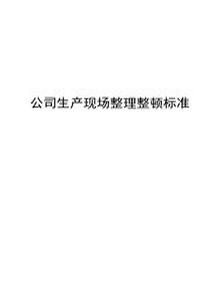 生產(chǎn)現場(chǎng)整理整頓標準docx